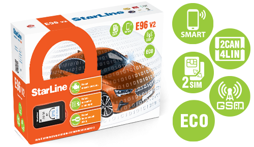 Сигнализация с автозапуском StarLine E96 v2 BT ECO 2CAN+4LIN GSM Сигнализация с автозапуском StarLine E96 v2 BT ECO 2CAN+4LIN GSM