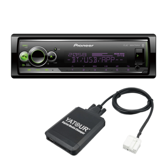 Автомагнитола Pioneer MVH-S520BT + Yatour Toyota TOY1 тип А Автомагнитола Pioneer MVH-S520BT + Yatour Toyota TOY1 тип А