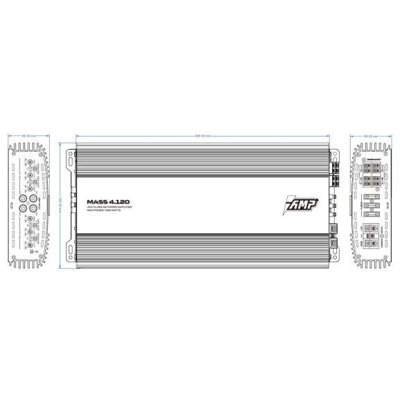 Автомобильный усилитель AMP Mass 4.120