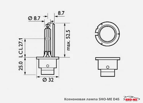 Лампа ксеноновая Sho-Me D4S (4300K)